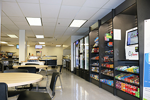 The food kiosks depicted here include fresh meals made daily.